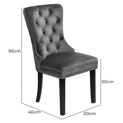 LivingFusion Aylin Velvet Dining Chairs Temple & ster