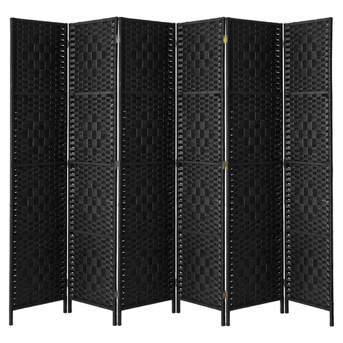 LivingFusion 6 Panel Shyla Pine Wood Room Divider | Temple & Webster