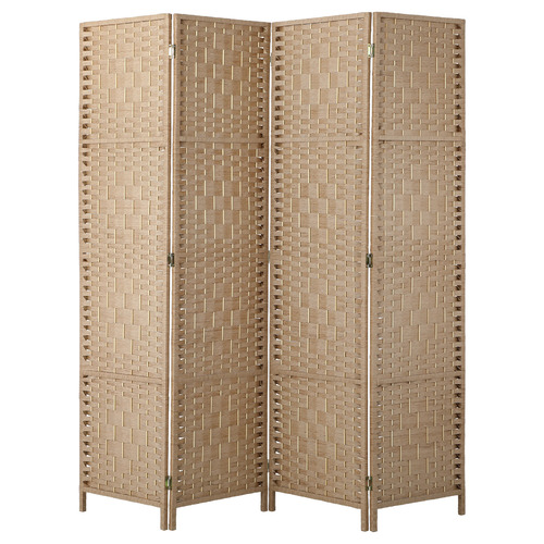 Livingfusion 4 Panel Shyla Pine Wood Room Divider 