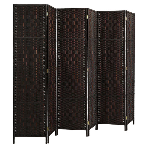 Livingfusion 6 Panel Shyla Pine Wood Room Divider 