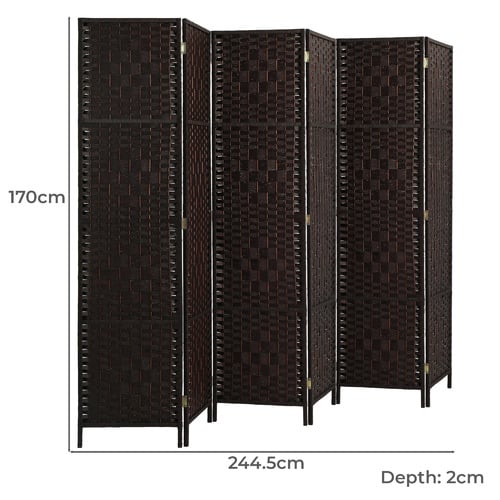 6 Panel Shyla Pine Wood Room Divider