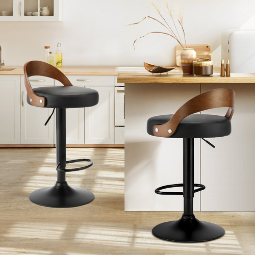 Orville Faux Leather Adjustable Barstools