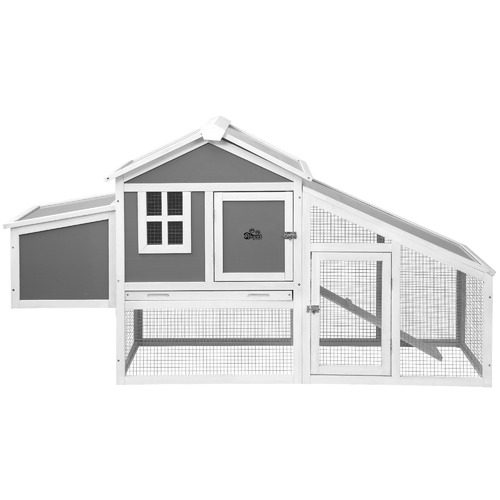 Anthea Fir Wood & Mesh Wire Chicken Coop