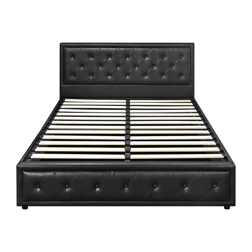 Black Audrey Gas Lift Storage Bed Frame