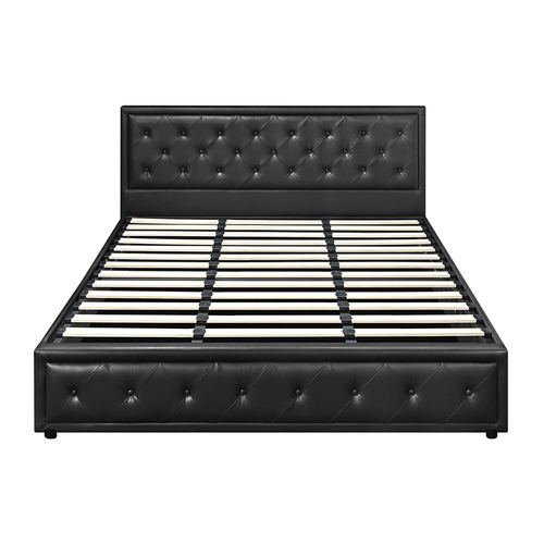 Black Audrey Gas Lift Storage Bed Frame