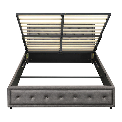 Grey Audrey Gas Lift Storage Bed Frame