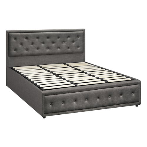 Grey Audrey Gas Lift Storage Bed Frame