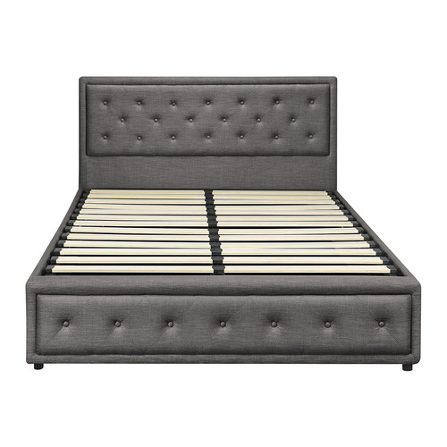 Grey Audrey Gas Lift Storage Bed Frame