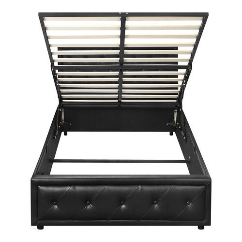 Black Audrey Gas Lift Storage Bed Frame