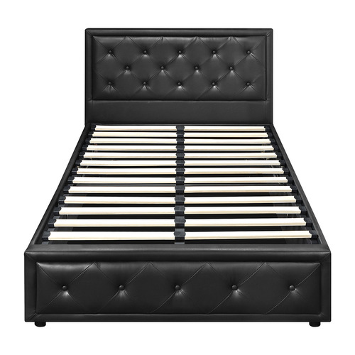 Black Audrey Gas Lift Storage Bed Frame