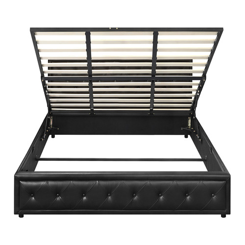 Black Audrey Gas Lift Storage Bed Frame