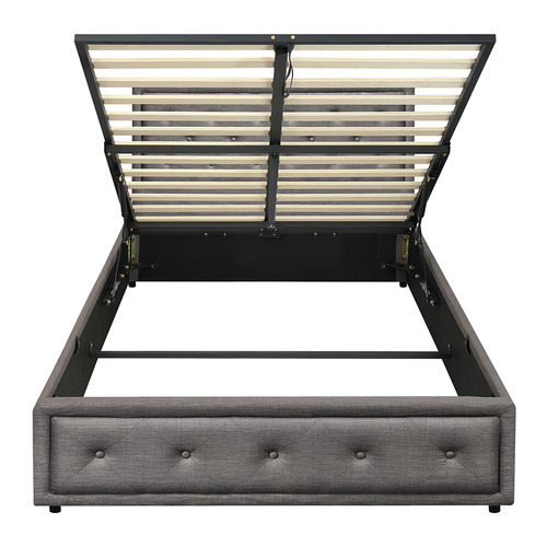 Grey Audrey Gas Lift Storage Bed Frame