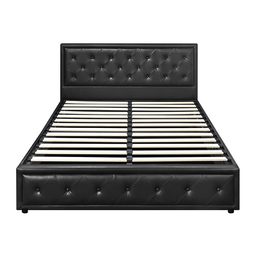 Black Audrey Gas Lift Storage Bed Frame