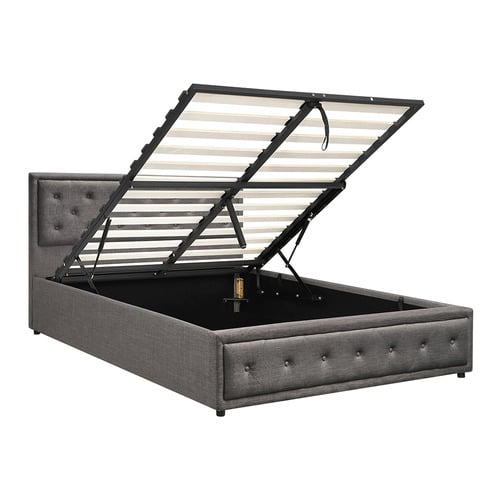Grey Audrey Gas Lift Storage Bed Frame