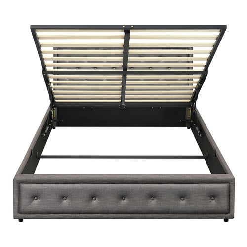 Grey Audrey Gas Lift Storage Bed Frame