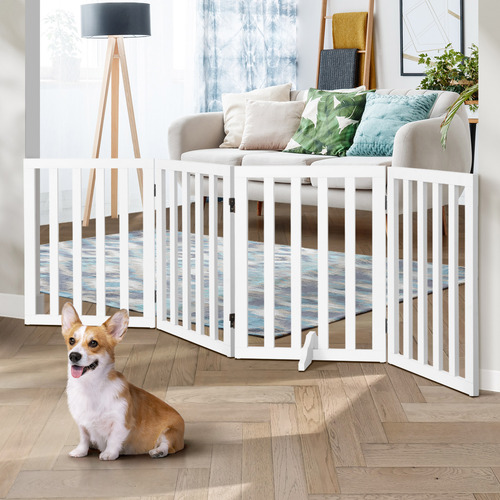 Goldin 4 Panel Foldable Pet Gate | Temple & Webster