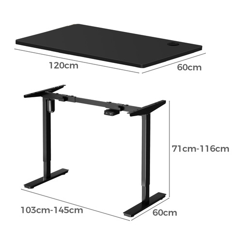 Brandt Single Motor Sit & Stand Desk