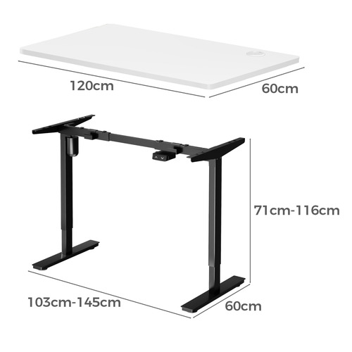 Brandt Single Motor Sit & Stand Desk