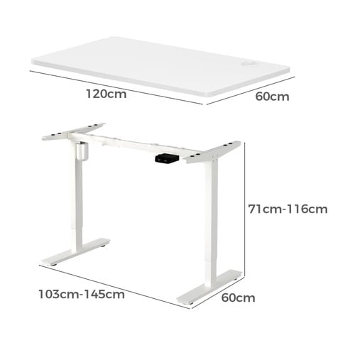 Hodgkin 120cm Single Motor Sit & Stand Desk