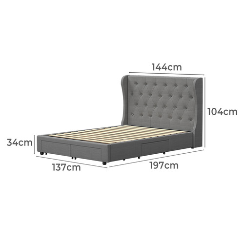 LivingFusion Lionel Bed Frame with Storage | Temple & Webster