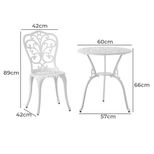 3 Piece Veda Outdoor Table & Chair Set
