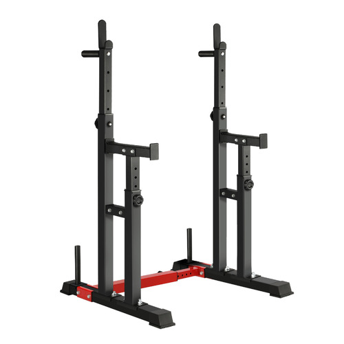 LivingFusion Black Adjustable Squat Rack Temple Webster