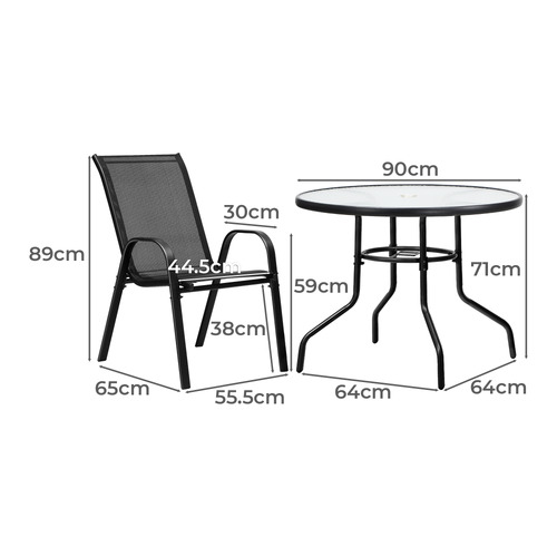 4 Seater Mirabella Outdoor Dining Table & Chair Set