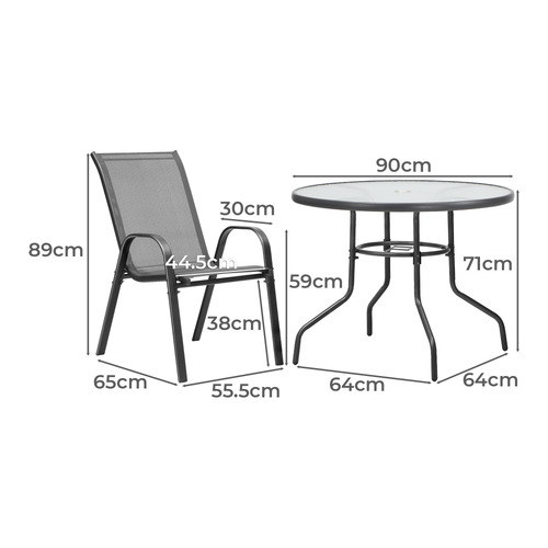4 Seater Mirabella Outdoor Dining Table & Chair Set