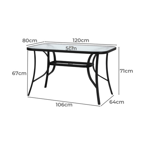 120cm Mirabella Rectangular Outdoor Dining Table
