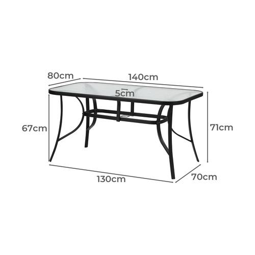 140cm Mirabella Rectangular Outdoor Dining Table