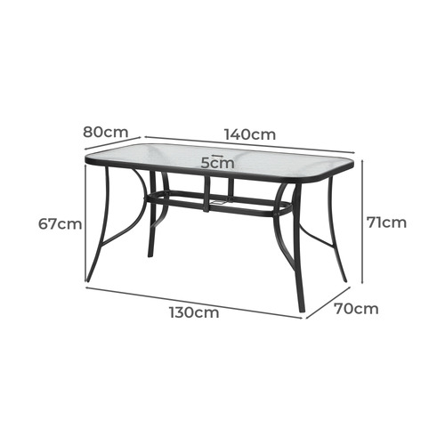 140cm Mirabella Rectangular Outdoor Dining Table