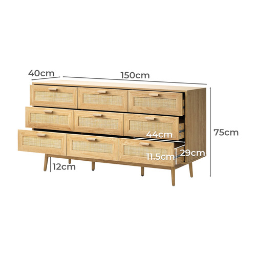 Carina 9 Drawer Chest