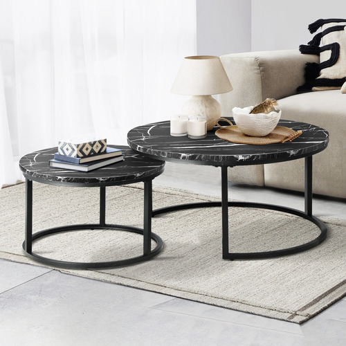 LivingFusion 2 Piece Johan Nesting Coffee Table Set | Temple & Webster