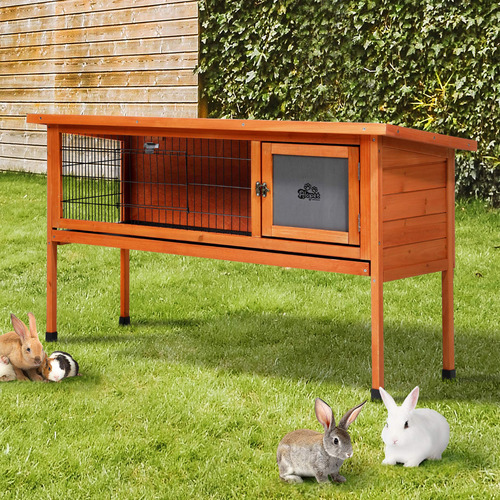 LivingFusion Hough 122cm Chicken Coop & Rabbit Hutch Temple & ster