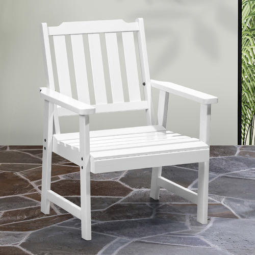 LivingFusion Julian Fir Wood Outdoor Armchair | Temple & Webster