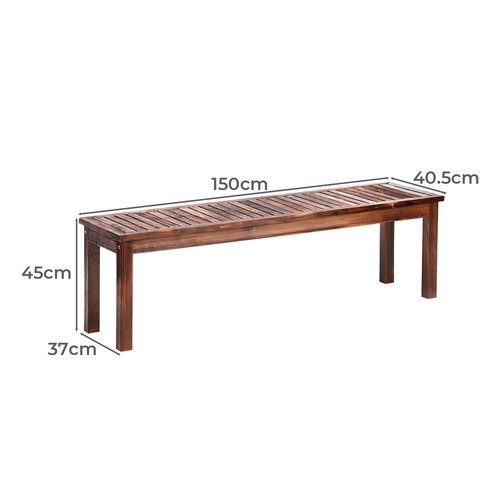 Lilia Fir Wood Garden Bench