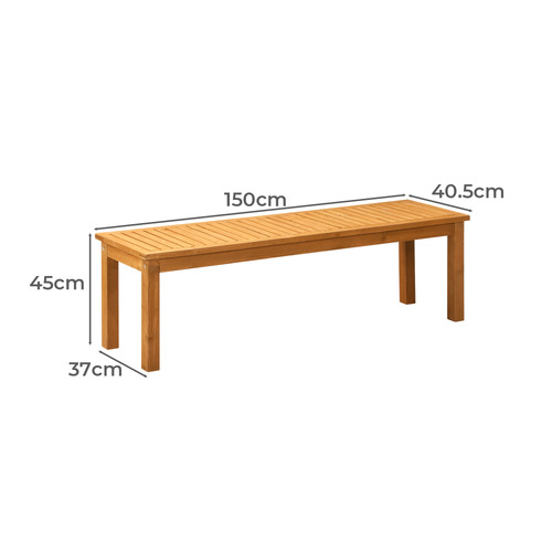 Lilia Fir Wood Garden Bench