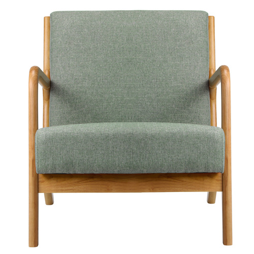 LivingFusion Kamden Rubberwood Armchair | Temple & Webster