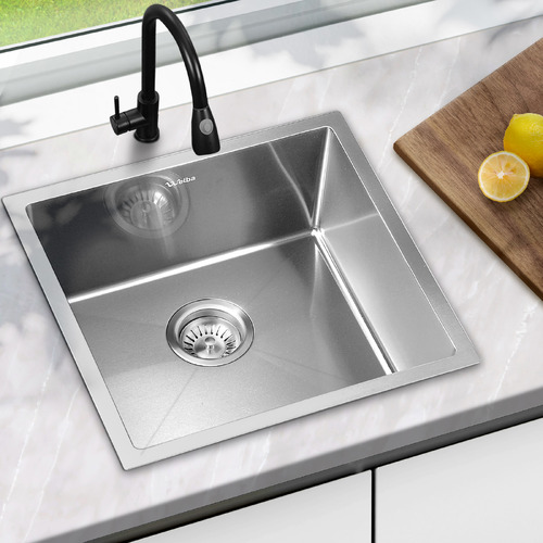 LivingFusion Parker Square Stainless Steel Kitchen Sink | Temple & Webster