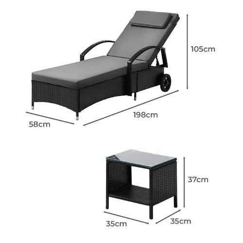 2 Seater Brendel Sun Lounge Set