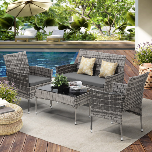 Grey 4 Seater Roan Outdoor Lounge Set