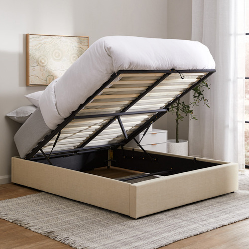 Beige-Aldan-Gas-Lift-Storage-Bed-Base