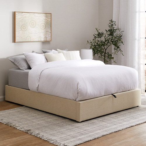 Beige-Aldan-Gas-Lift-Storage-Bed-Base