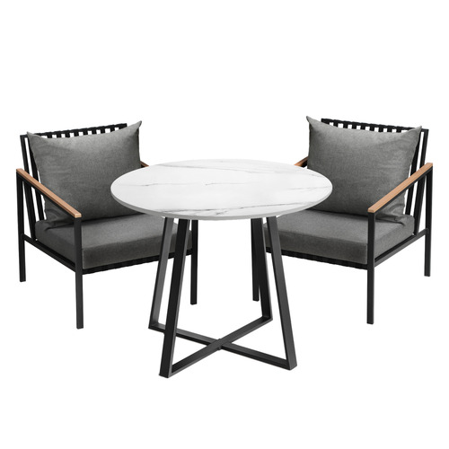 2 Seater Vinnie Outdoor Dining Table & Armchair Set