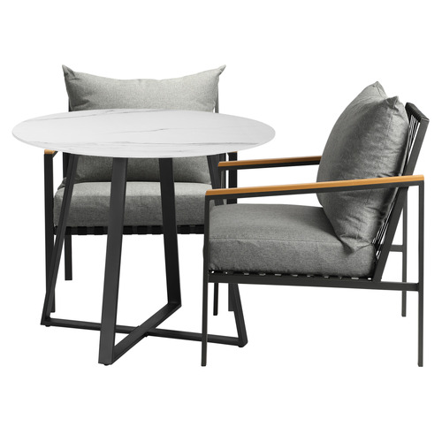 2 Seater Vinnie Outdoor Dining Table & Armchair Set