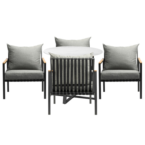 4 Seater Vinnie Outdoor Dining Table & Armchair Set
