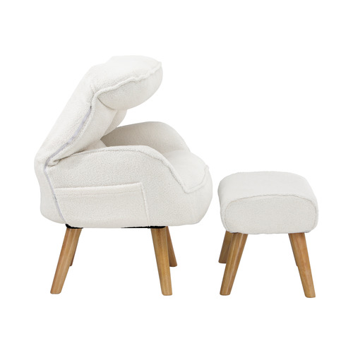 2 Piece Bonny Sherpa Armchair & Ottoman Set
