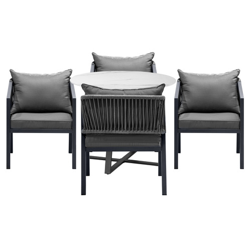 4 Seater 73cm Vasco Stone Outdoor Dining Set