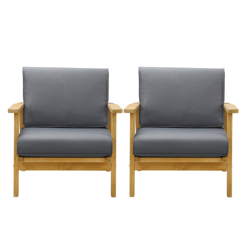 Devi Fir Wood Outdoor Armchairs