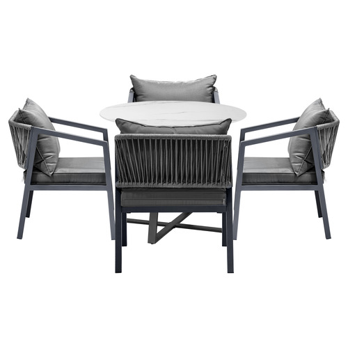 4 Seater 73cm Vasco Stone Outdoor Dining Set